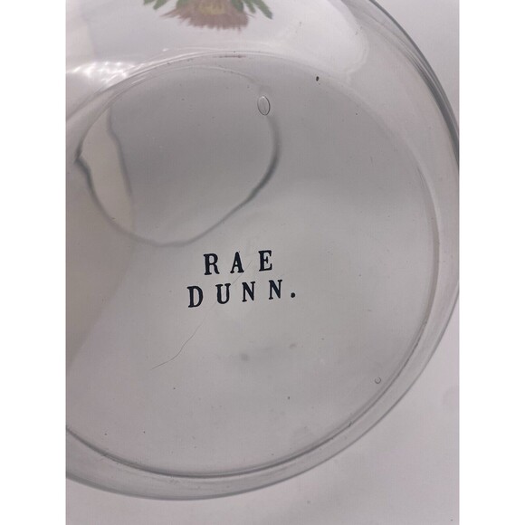 Rae Dunn Succulent Glass Planter Terrarium Vase Bowl Painted Pink Flower - Picture 6 of 6